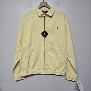 VINTAGE POLO RALPH LAUREN YELLOW HARRINGTON GOLF JACKET 1990S Medium NWT